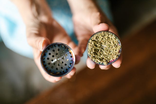 Weed in grinder (photo by RDNE)